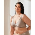 thumbnail image 4 of Wingslove Women's Full Coverage Wireless Support Non Padded Plus Size Minimizer Bra,Toffee 36G, 4 of 6