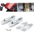thumbnail image 2 of HUGFEGWE Pair ABS Motorcycle Turn Signal Extension Bracket License Plate Relocation Kit fits for Softail All Models 2000-2023(Except FXDR) (Silver) U2537-4278, 2 of 9