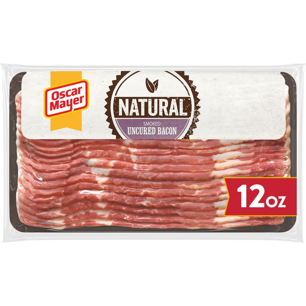 Oscar Mayer Natural Smoked Uncured Bacon, 12 oz Pack, 1315 slices