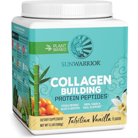 (2 pack) Sunwarrior Vegan Collagen Vanilla Protein Powder with Biotin & Hyaluronic Acid 20 Servings
