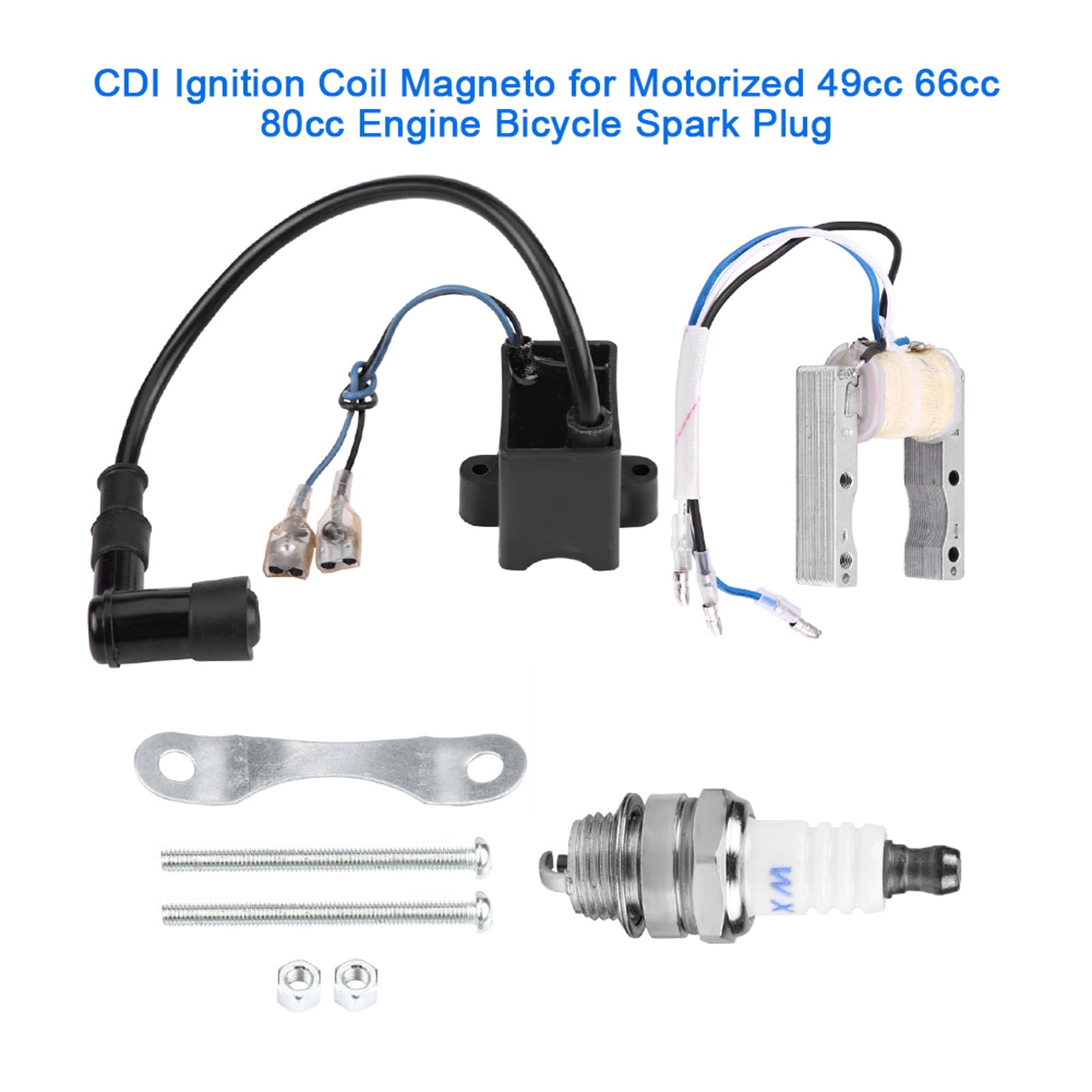 CDI & Spark Plug Ignition Kit For 49cc / 66cc / 80cc Motorized Bicycle Engines