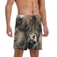 thumbnail image 2 of Fotbe Butterfly Cow With Flowers Pantalones Cortos de Pijama para Hombre, Ropa de Dormir, Pantalones de Pijama Cortos para Hombre-4X-Large, 2 of 6