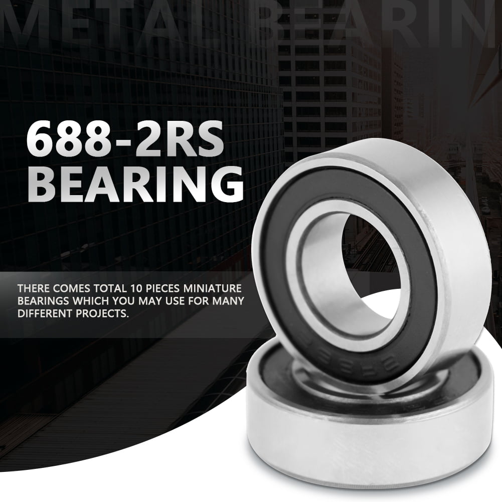 10X 688ZZ Miniature ball bearings Metal Double Shielded Ball Bearing 8x16x5mm IH 