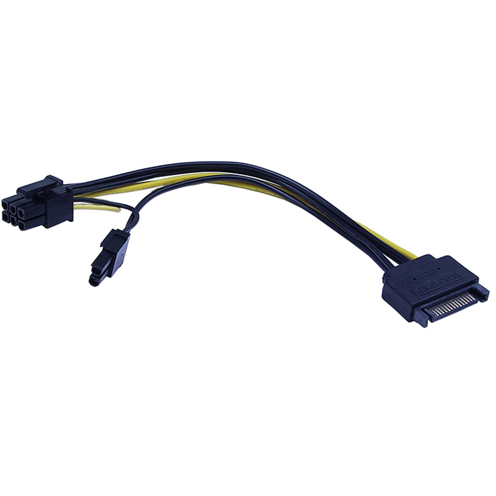 30 PCS New 15Pin SATA Male to 8Pin(6+2) PCI-E Power Supply Cable 20cm SATA Cable 15-Pin to 8 Pin Cable 18AWG Wire