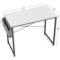 thumbnail image 5 of CubiCubi Computer Desk 32 inch Home Office Desk with Storage Bag, White Finish, 5 of 6