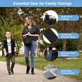 thumbnail image 3 of HUISZJ 4 Compartment Drink Bag, Water Bottle Carrier with Removable Divider, Adjustable Strap Carrier Bag for Family Sport Hiking, Black, 3 of 9