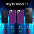 thumbnail image 6 of [5 in 1 for iPhone 12/iPhone 12 Pro Case, with 2 Pack Screen Protector + 2 Pack Camera Lens Protector, Liquid Silicone Slim Shockproof Protective Phone Case [Microfiber Lining] (Violet Red)…, 6 of 7