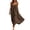 Coffee, variant on JIAYUE Women's Dress V Neck Spaghetti Strap Solid Color Linen Long Dresses Relaxed Fit Flowy Casual Sundress Sleeveless Vacation For Beach Holiday Daily Wear