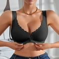 thumbnail image 2 of Women's Front Closure Wireless Seamless Comfort Bra No Underwire Full Coverage Everyday T-Shirt Bralette with Side Support, 2 of 2