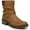 COGNAC, variant on Womens Katie Faux Leather Slouchy Ankle Boots