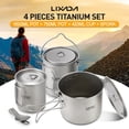 thumbnail image 2 of Pot en Titane 900ml/1600ml Ultraléger Portable avec Couvercle et Poignée Pliable pour Camping en Plein Air Randonnée, 2 of 6