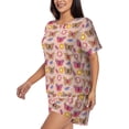 thumbnail image 2 of Lsque colorful Butterfly Daisy Women's Short-Sleeved Pajama Set - 2 Piece Soft and Lightweight Sleepwear Set-Large, 2 of 9