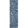 thumbnail image 3 of Safavieh Florida Shag Rug Collection Runner Power Loomed Light Blue/Cream Geometric Area Rugs, 2'3" x 7' Runner, Non-Slip Backing, 3 of 11