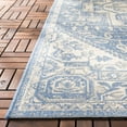 thumbnail image 3 of SAFAVIEH Beach House Diggory Medallion Indoor/Outdoor Runner Rug, Cream/Blue, 2'2" x 6', 3 of 6