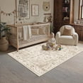 thumbnail image 2 of WIPONKEN 3x5 Area Rugs for Living Room Bedroom Dining Room Office Farmhouse, Machine Washable Non Slip Vintage Persia Rug Beige, 2 of 5
