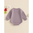 thumbnail image 4 of Suealasg Newborn Baby Boys Girls Halloween Clothes Short Sleeve Letter Ghost Print Sweatshirt Romper Bodysuit Jumpsuits 3 6 12 18 Months Infant Fall Playsuit, 4 of 7