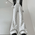 thumbnail image 3 of Pantalones acampanados con estampado de chica picante estilo americano de Hello Kitty, pantalones casuales versátiles adelgazantes para mujer, pantalones de tendencia de estilo coreano, 3 of 5