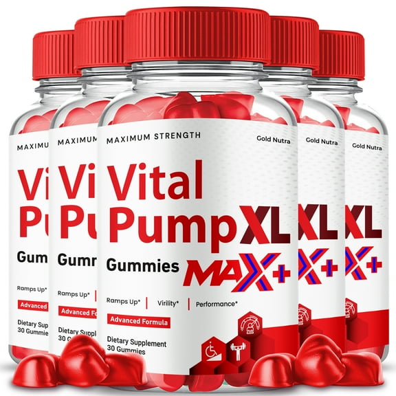 Vital Pump XL Max Gummies for Men, Advanced Formula, Vital Pump XL Max Supplement for Men All Natural Maximum Strength (5 Pack)