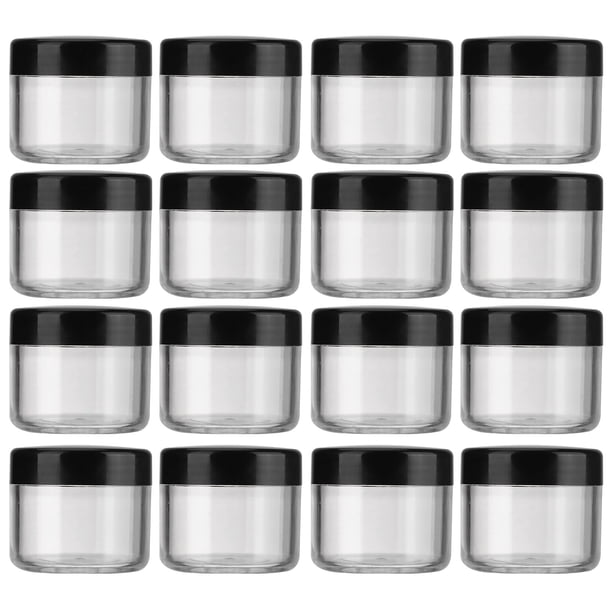 unbranded 20Ud Plásticos Para Cremas Envases Negros Transparentes Prácticos Para Viajes
