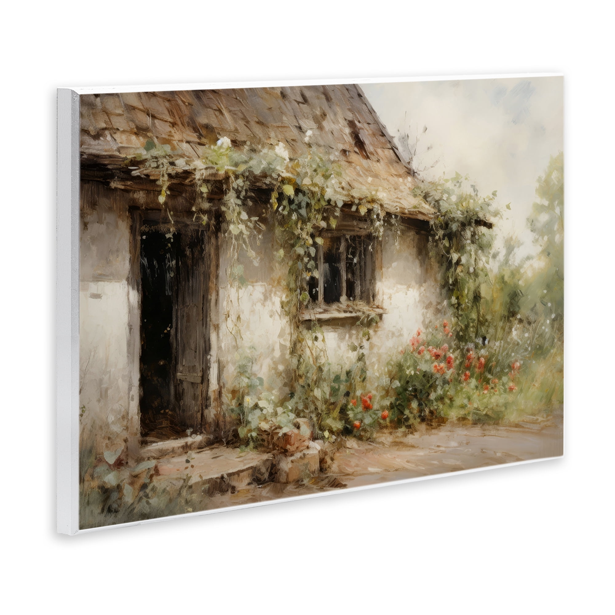 Stupell Industries Reclaimed By Nature Town & City Painting Unframed Art Print Wall Art, 19 x 13