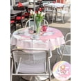 thumbnail image 5 of Outdoor Tablecloths with Umbrella Hole & Zipper, Bears Round Tablecloths 60 Inch, Cute Rainbow Clouds Moon Pink Purple Waterproof Table Cloth, Patio/Pool/Picnic Table Covers, 5 of 8