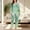 Green, variant on Pjs Sets for Women Cotton Pajamas Cute Pajama Sleepwear Sets Pjs Full Blue Long Sleeve V-Neck Straight-Leg Ladies Pajamas Sets,S