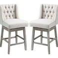 thumbnail image 4 of Set of 2 Button Tufted Bar Stools with Thick Foam / Save Time, Sit Comfortably for Long, 4 of 6