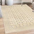 thumbnail image 1 of Geometric Decorative Rug, Minimal Design Abstract Triangle Shapes in Modern Themed Concept, Quality Carpet for Bedroom Dorm and Living Room, 6 Sizes, Pale Yellow, by Ambesonne, 1 of 4