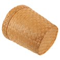 thumbnail image 4 of Woven Bamboo Waste Basket Handmade Lightweight Storage Holder for Home Organization and Trash, 4 of 5