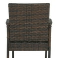 thumbnail image 3 of ZENY Set of 4 Wicker Bar Stools Patio Rattan Chairs Metal Frame, Brown, 3 of 11