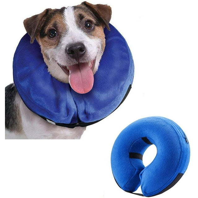 Collar inflable para mascotas para perros grandes, collar tipo cono cómodo para mascotas, collares inflables básicos para perros, L