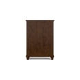 thumbnail image 3 of Reno Tall Dresser Chest, 5 Drawer Nickel Round Knobs, Brown Solid Wood, 3 of 3