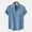Blue, variant on Dpytoraw 2025 Men's Summer Lapel Loose Casual Short Sleeved Shirt Men’s Slim Fit Shirts