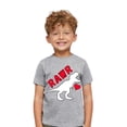 thumbnail image 2 of Wild Bobby Rawr Cute T-Rex Dinosaur Valentine's Day Red Heart T Rex Dino Dinosaurs Baby Clothes 1st Valentines Day Toddler Crew Graphic T-Shirt, 2 of 6
