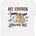 thumbnail image 4 of Inktastic My Cousin Loves Me with Sloth and Hearts Boys or Girls Toddler T-Shirt, 4 of 5