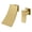 Brushed Gold, variant on sumerain Wall Mount Tub Faucet Set,Waterfall Bathtub Filler Single Left-Handed Handle, Brushed Gold Finish