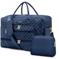 thumbnail image 1 of Bolsa de viaje LUOCIP de gran capacidad de 35 litros con bolsillo húmedo, color azul marino, 1 of 6