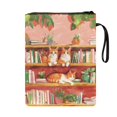 thumbnail image 2 of HELLHERO Polyester Bible Case Bag for Readers Gift for Hardcover Notebook Bible Journal Handle Bookshelf Cats, 2 of 8