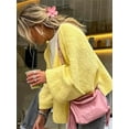 thumbnail image 2 of SUNSIOM Women's Chunky Knit Sweater Long Lantern Sleeve Open Front Solid Color Cardigan Fall Coat, 2 of 6