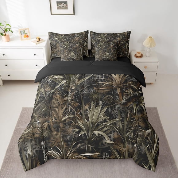 Juego de Edredón Feelyou Queen 7 Piezas Ropa de Cama Camuflaje