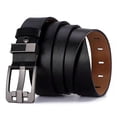 thumbnail image 3 of Durable Casual Wild Skirt Genuine Leather Belt Men Belts Pin Buckle Waistband Pants Bands BLACK 110CM, 3 of 8