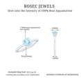 thumbnail image 5 of Rosec Jewels Natural Aquamarine Solitaire Ring for Women - March Birthstone Ring - AAA Quality - Ready to Gift for Birthday, 925 Sterling Silver, US 11.00, 5 of 6