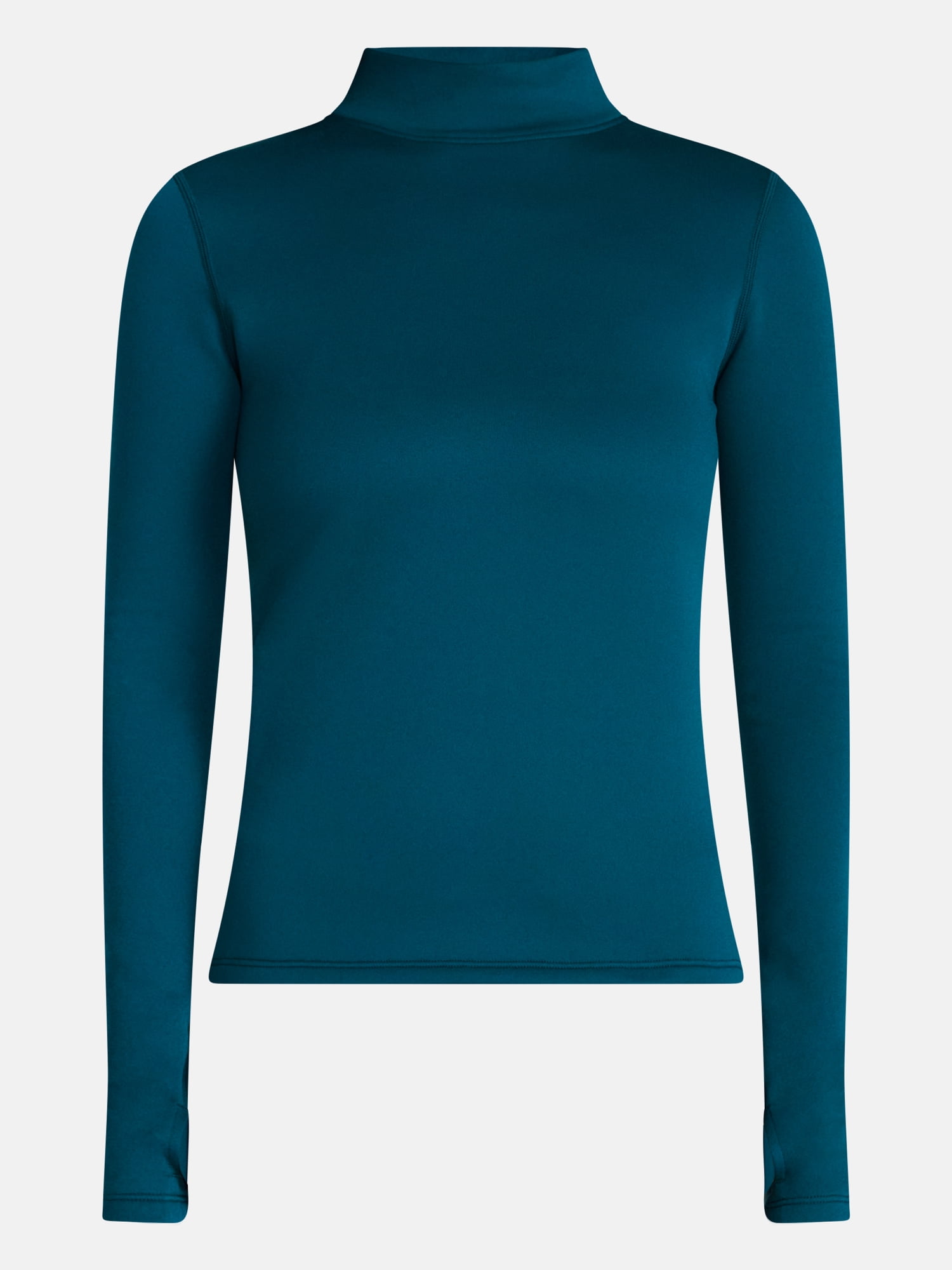Ozark Trail Women's Warmest Thermal Long Sleeve Fleece Mockneck Top, Sizes XS-XXL