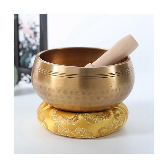 Juego de cuencos tibetanos, cojín de cuenco de sonido para meditación, yoga, meditación y sanación de chakras (3.3 pulgadas)