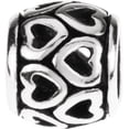 thumbnail image 1 of 8mm Kera Heart Bead in Sterling Silver, 1 of 5