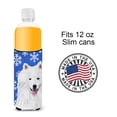 thumbnail image 4 of American Eskimo Winter Snowflakes Holiday Ultra Hugger for slim cans, 4 of 6