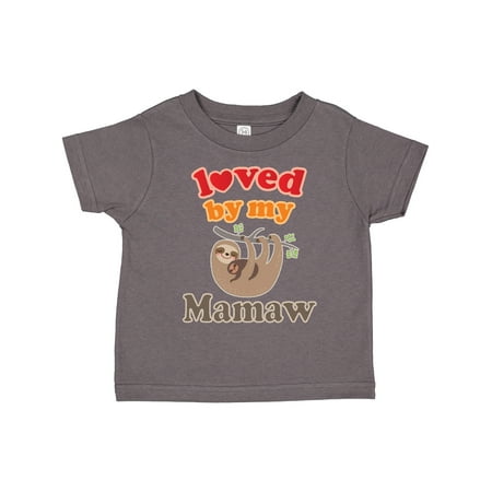 

Inktastic Mamaw Sloth Loves Me Gift Toddler Boy or Toddler Girl T-Shirt