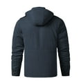 thumbnail image 6 of Brondbend Mens Winter Coats Jacket Mens Hooded Long Sleeved Zipper Pocket Outerwear Solid Color Warm Jacket Loose Fit Party Tops Blue, 6 of 6