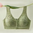 thumbnail image 6 of Lenocharm Bra, Posy Bra - Comfortable Front Button Wireless ShapingBra, Full Coverage Breathable CottonBra（Green,XX-Large）, 6 of 7