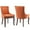 Orange, variant on Orange Thickened Fabric Dining Chairs Set of 2, Kitchen & Dining Room Chairs Set of 2, Upholstered Dining Chairs, Solid Wood Frame (Orange, 2 Pcs)